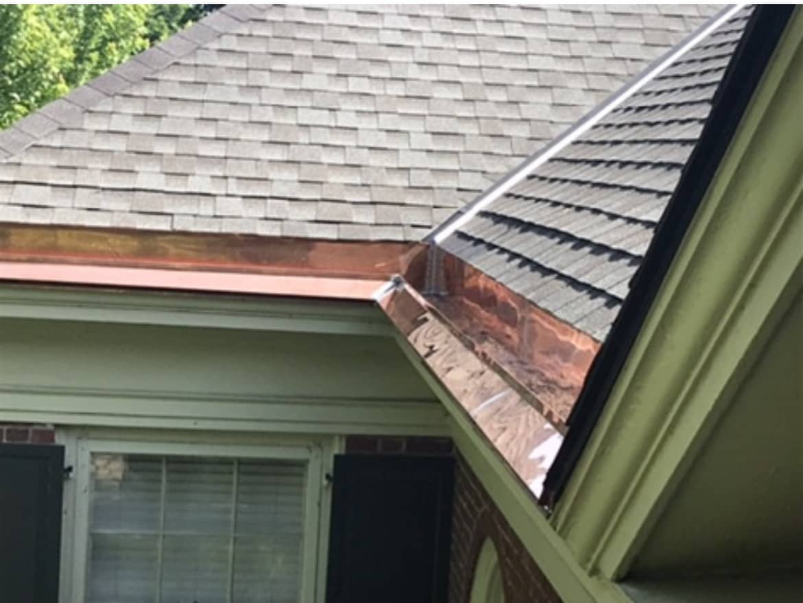 Copper Gutter on Milwaukee Roof