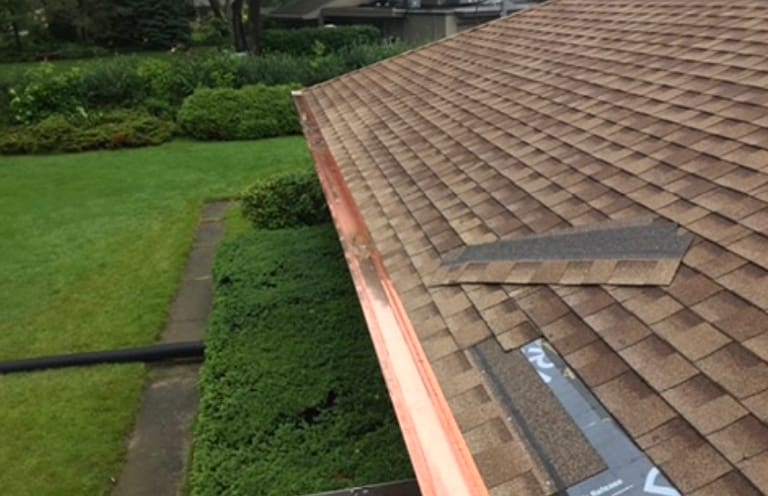 Copper Gutters on Milwaukee Home